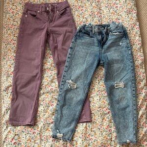 GAP Girls Slim Jeans in Purple and Blue (Size 8)